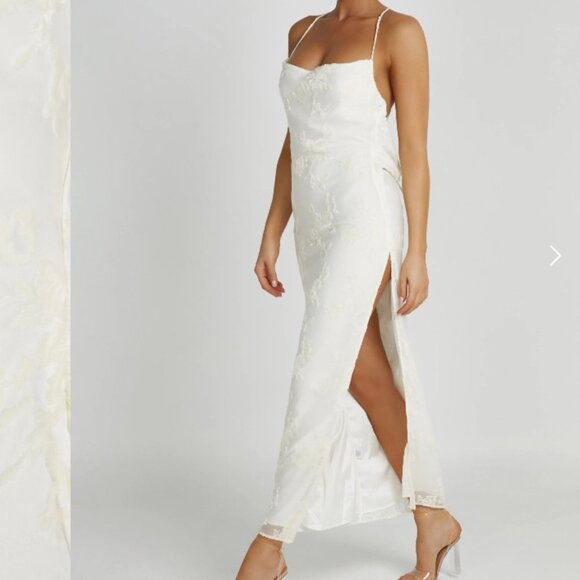 MESHKI Erika Burnout Velvet Maxi Dress - Picture 3 of 10